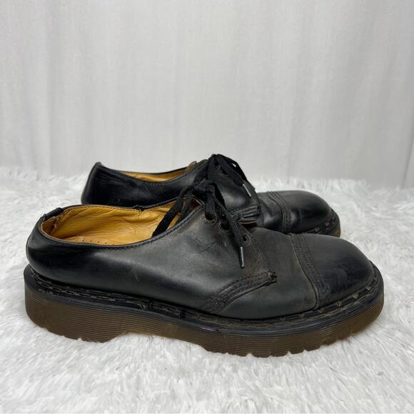DR. MARTENS / 8266 vintage black oxford lace up cap toe platform shoes / 6 main image 6